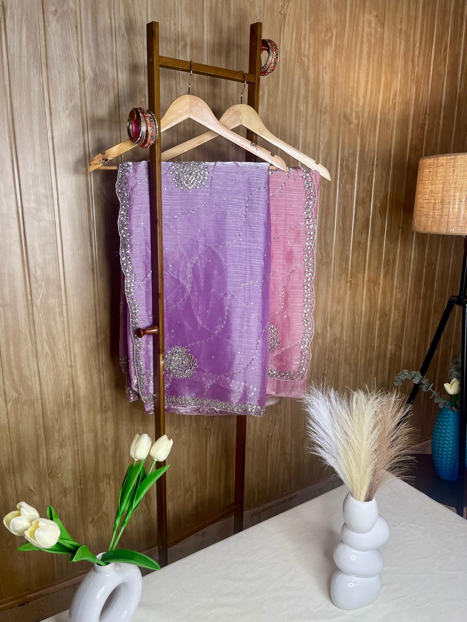 Jimmy Choo Purple Saree