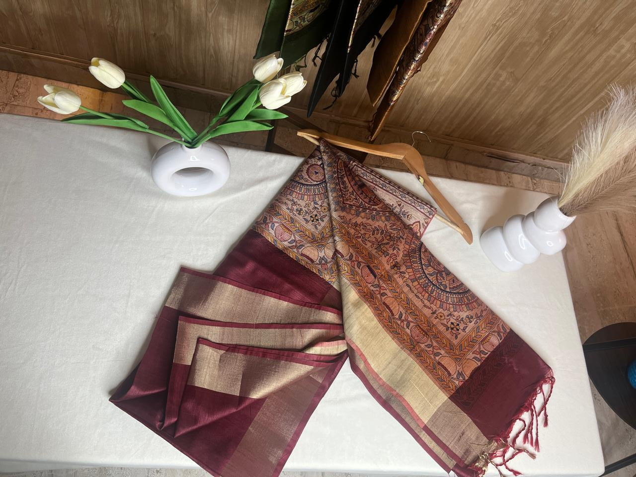 Maroon Silk Saree