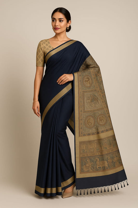 Black Silk Saree